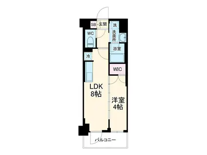 デュオステージ浦和岸町(1LDK/3階)の間取り写真