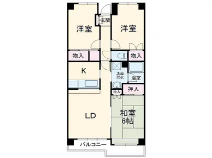 カーサフィヨーレ(3LDK/2階)の間取り写真