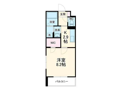 ボヌール新栄(1K/2階)の間取り写真