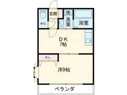 ラ・セゾン・ソレイユ(1DK/3階)の間取り写真