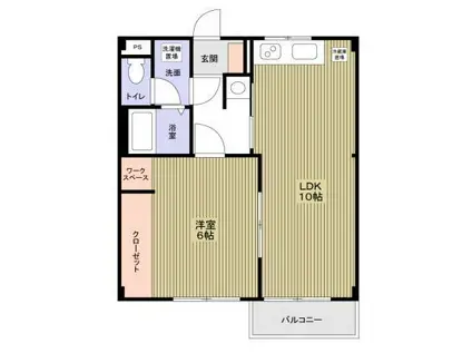 グランドールヤマグチ(1LDK/3階)の間取り写真