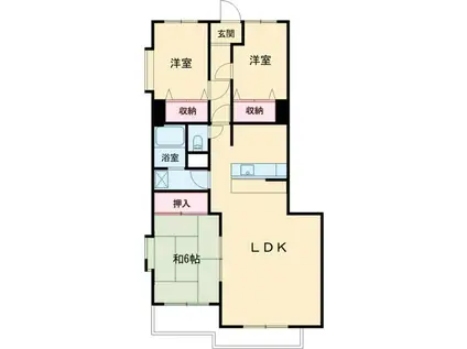 Mサンシャイン(3LDK/1階)の間取り写真