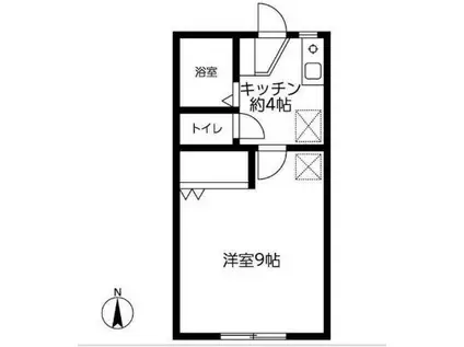 リーベボーヌング(1K/1階)の間取り写真