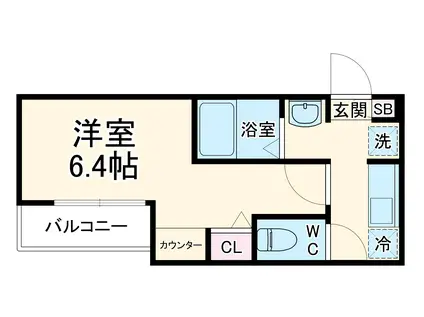 K-TERRACE WARABI(1K/1階)の間取り写真