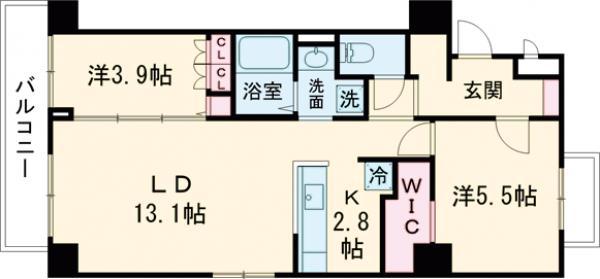ロイジェント西新井(2LDK/4階)の間取り写真