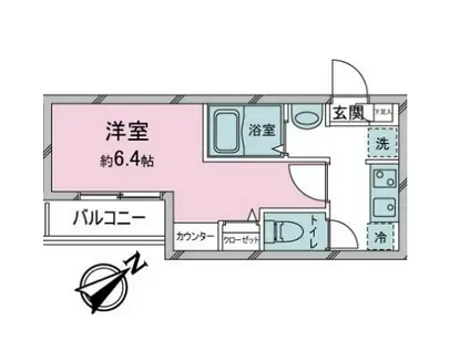 K-TERRACE WARABI(1K/2階)の間取り写真