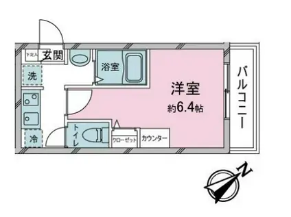 K-TERRACE WARABI(1K/3階)の間取り写真