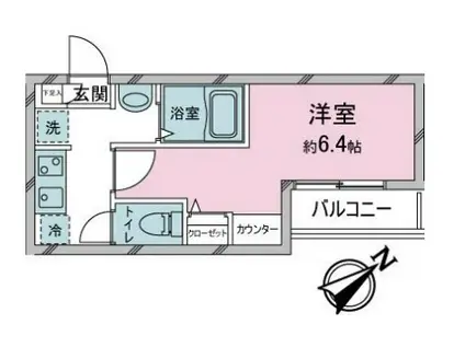 K-TERRACE WARABI(1K/3階)の間取り写真