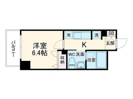 グランドエンブレム寒川(1K/5階)の間取り写真