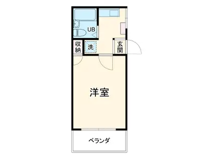 フレンドポート橋本(1K/2階)の間取り写真