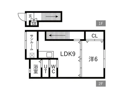 K・Iレジデンス(1LDK/2階)の間取り写真