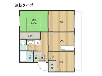 興津ハイツ(3DK/2階)の間取り写真