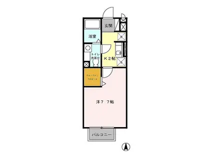 レジデンス原宿(1K/1階)の間取り写真