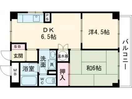 サンフラワー堀切松井(2DK/3階)の間取り写真