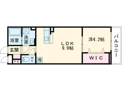 リブリ・ココシャンブル(1LDK/1階)の間取り写真