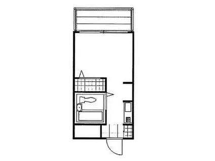 ミディ八王子(ワンルーム/4階)の間取り写真