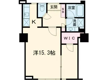 ザ・タワーグランディア(1K/9階)の間取り写真