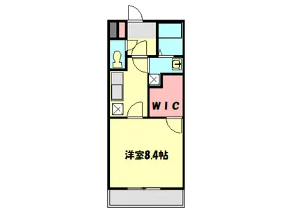 アルテリア(1K/1階)の間取り写真