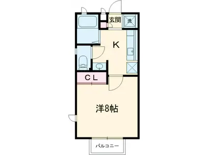 グリーンハイツ(1K/2階)の間取り写真