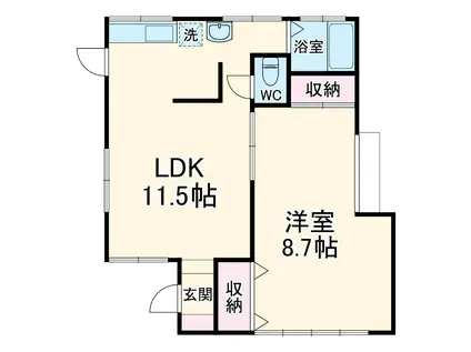 東海道本線 辻堂駅 徒歩16分 1階建 築65年(1LDK)の間取り写真