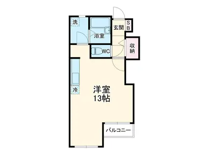 フィオリーシェ大宮(ワンルーム/3階)の間取り写真