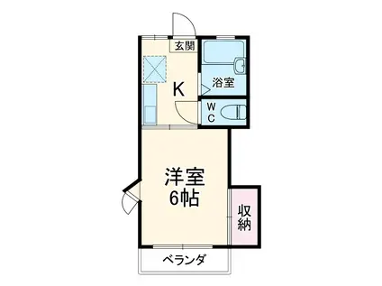 リバーサイドビラ(1K/1階)の間取り写真