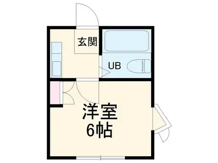 石塚荘Ⅰ(1K/1階)の間取り写真