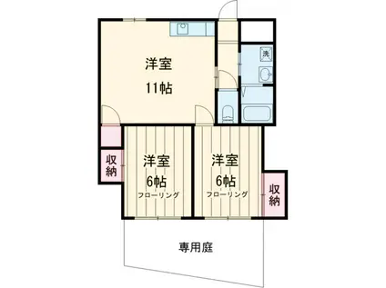 木下マンション(2LDK/2階)の間取り写真