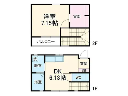サンリバーあらた(1DK/1階)の間取り写真