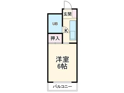 ベルトピア一宮Ⅱ(1K/3階)の間取り写真