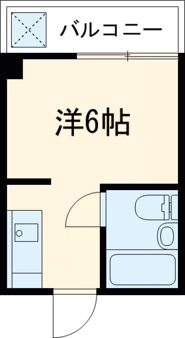 エレガンス笹塚(ワンルーム/1階)の間取り写真