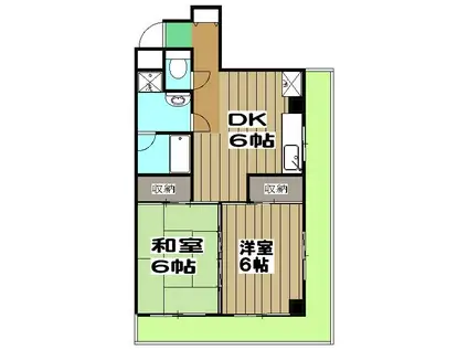 シャトル松尾(3DK/6階)の間取り写真