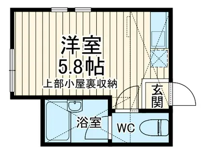 ソラシア(ワンルーム/2階)の間取り写真