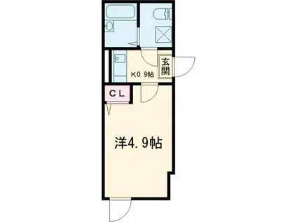 WELL-BEING青砥Ⅰ(1K/1階)の間取り写真