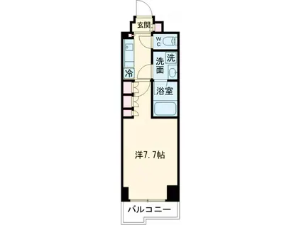 ルーブル高島平(1K/2階)の間取り写真
