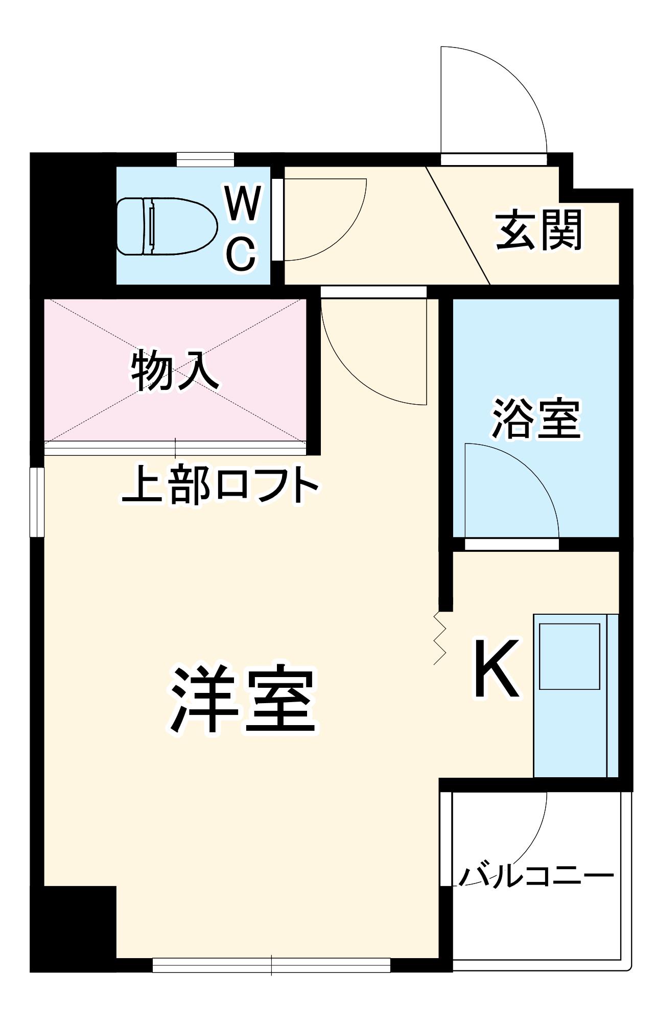 ぴゅあハウスれもん樹(1K/3階)の間取り写真