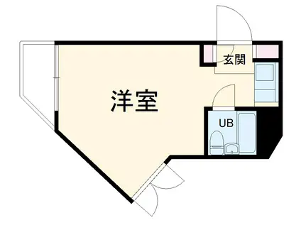 プレスイン新瑞(ワンルーム/1階)の間取り写真