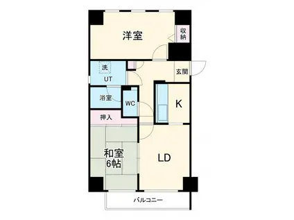 グレース堀田(2DK/4階)の間取り写真