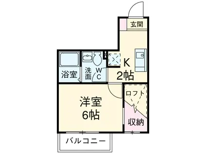 ESPACE VIBRE(1K/2階)の間取り写真