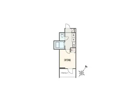 MELLAS与野(1K/1階)の間取り写真