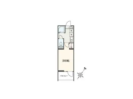 MELLAS与野(1K/3階)の間取り写真