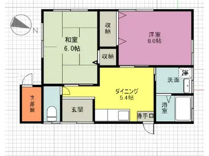 伊豆箱根鉄道駿豆線 伊豆仁田駅 徒歩56分 1階建 築51年(2DK)の間取り写真