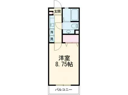 サァラ多摩平(1K/3階)の間取り写真