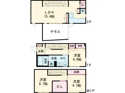 リオプラド井の頭(3LDK)の間取り写真
