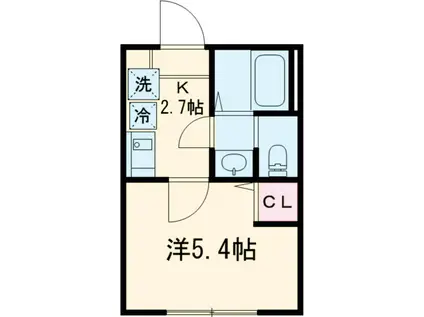 パインリーヴス小岩(1K/3階)の間取り写真