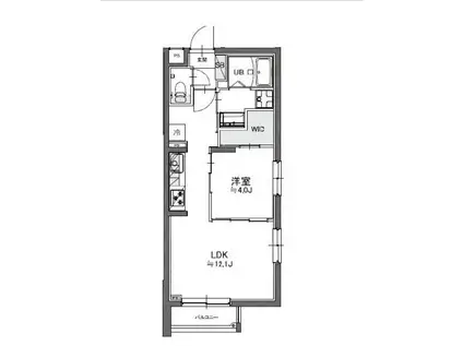 TASUKI RICHESSE洗足(1LDK/1階)の間取り写真