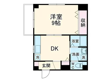 中田マンション(1DK/3階)の間取り写真