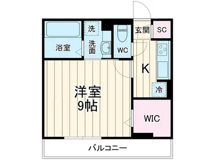 ソレイユ(1K/2階)の間取り写真