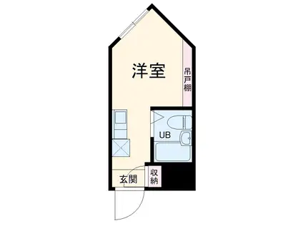 プルミエール1(ワンルーム/2階)の間取り写真