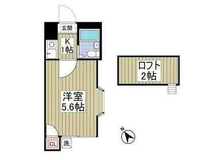 ネルソンパートネルソンパートⅤ(1K/1階)の間取り写真